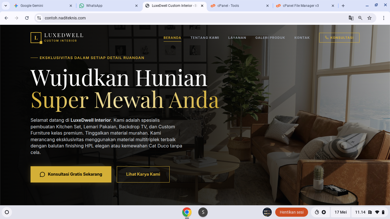 Website Usaha Interior